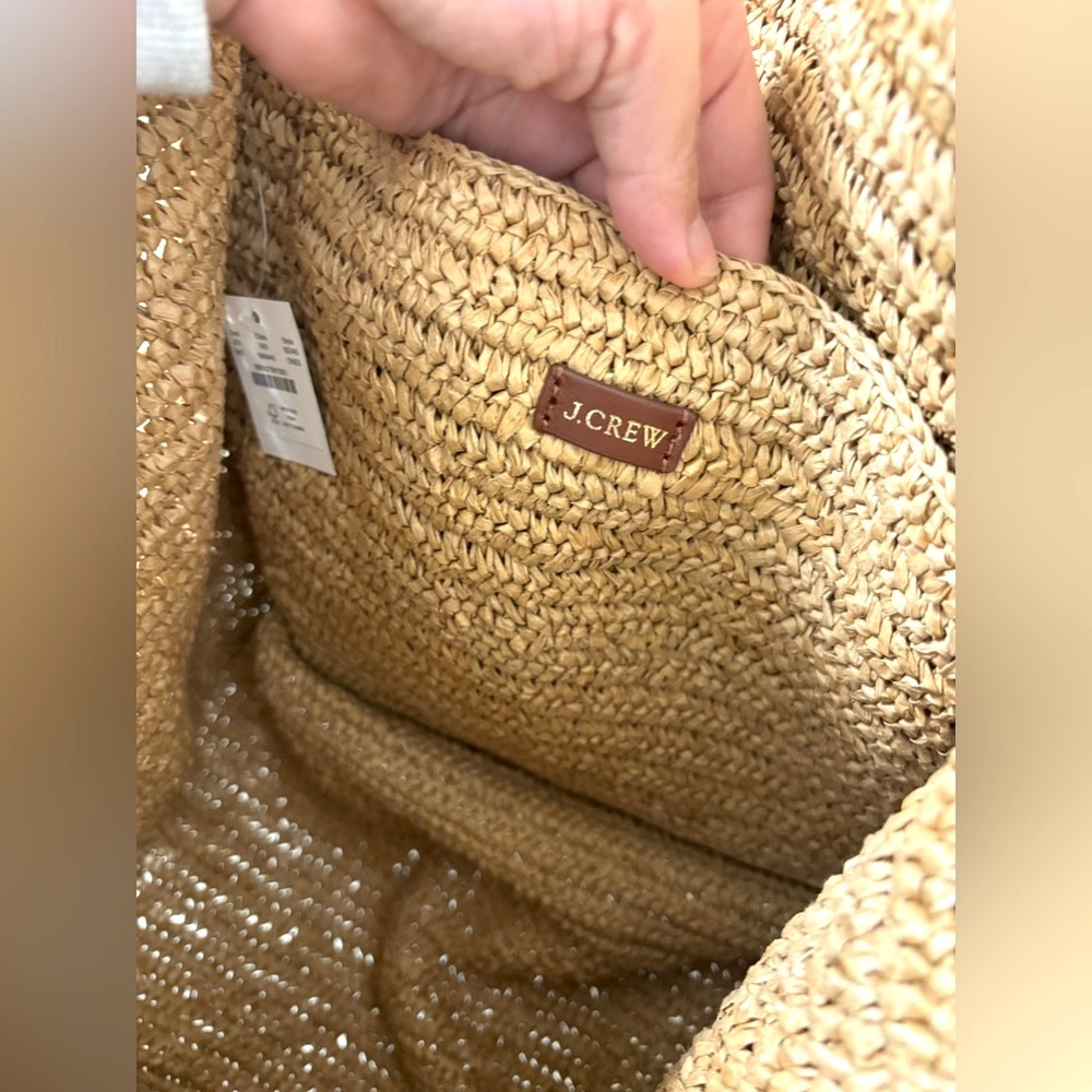 NWT J.Crew Large Handknotted Packable Tote Bag - Picture 8 of 9